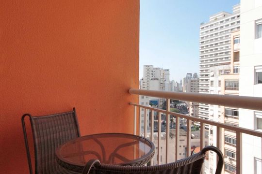 Varanda de apartamento à venda com 1 quarto, 54m² em Campos Elíseos, São Paulo
