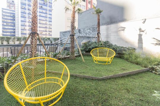 Pátio de kitnet/studio à venda com 1 quarto, 42m² em Bela Vista, São Paulo