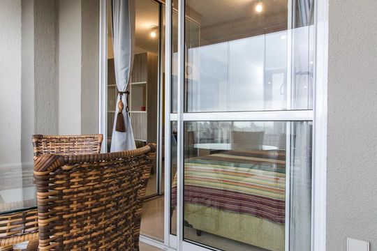 Varanda  de kitnet/studio à venda com 1 quarto, 35m² em Vila Gomes Cardim, São Paulo