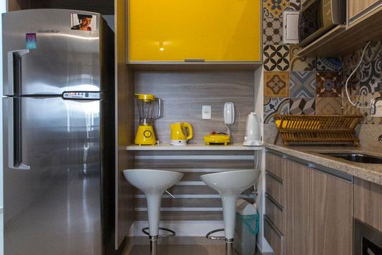 Cozinha  de kitnet/studio à venda com 1 quarto, 35m² em Vila Gomes Cardim, São Paulo