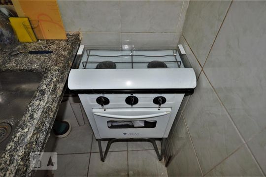 Cozinha de kitnet/studio à venda com 1 quarto, 19m² em Botafogo, Rio de Janeiro