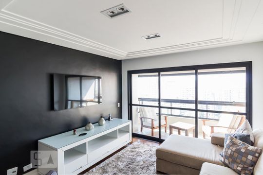 Sala de apartamento para alugar com 3 quartos, 130m² em Perdizes, São Paulo