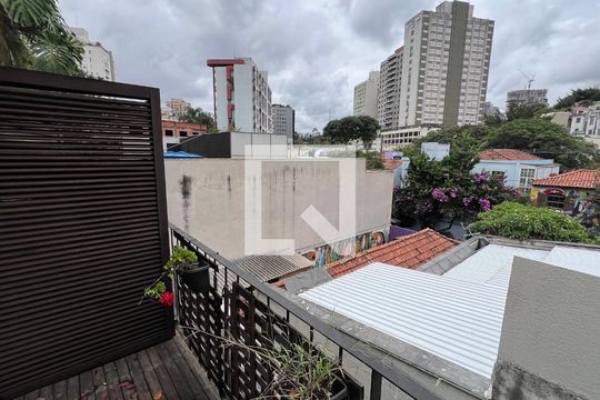 Sacada da Suíte de apartamento à venda com 1 quarto, 110m² em Vila Madalena, São Paulo