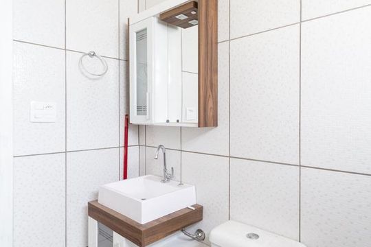 Banheiro social de apartamento para alugar com 3 quartos, 95m² em Vila Guarani (z Sul), São Paulo