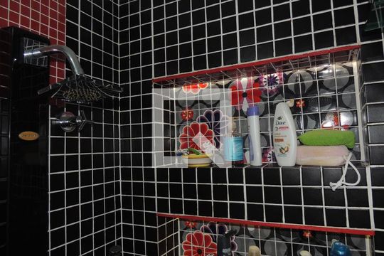 Banheiro da Suíte  de apartamento à venda com 1 quarto, 33m² em Santo Amaro, São Paulo