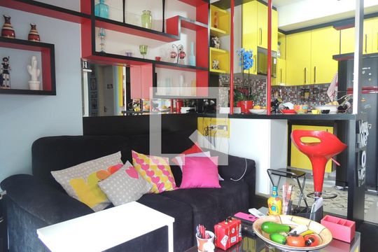 Sala de apartamento à venda com 1 quarto, 33m² em Santo Amaro, São Paulo