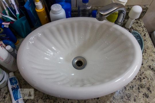 Pia do Banheiro Suíte  de apartamento para alugar com 2 quartos, 70m² em Quinta da Paineira, São Paulo