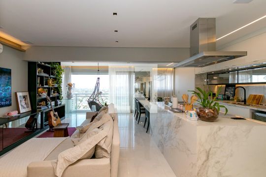 Sala de apartamento para alugar com 2 quartos, 84m² em Brooklin Paulista, São Paulo