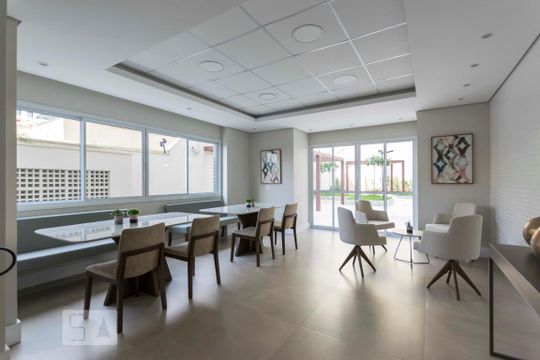 Área comum - Salão de festas de apartamento para alugar com 1 quarto, 35m² em Cambuci, São Paulo