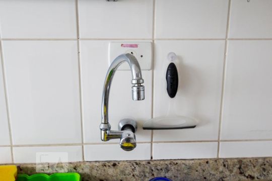 Cozinha de apartamento à venda com 1 quarto, 37m² em Vila Monte Alegre, São Paulo