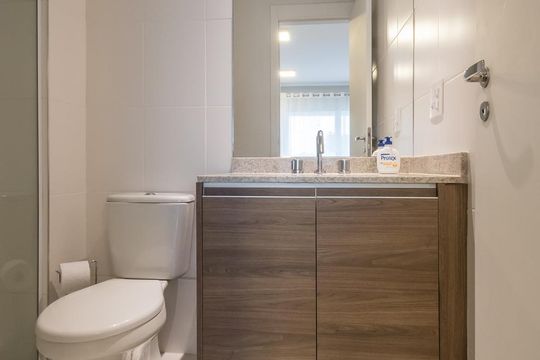 Banheiro de kitnet/studio à venda com 1 quarto, 50m² em Vila Cruzeiro, São Paulo
