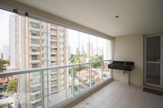 Varanda de kitnet/studio à venda com 1 quarto, 51m² em Campo Belo, São Paulo