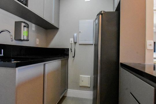 Cozinha de kitnet/studio para alugar com 1 quarto, 41m² em Brooklin Paulista, São Paulo