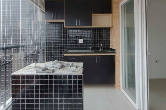 Sacada - Cozinha de apartamento para alugar com 1 quarto, 30m² em Vila Diva (zona Norte), São Paulo