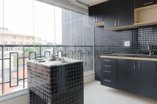 Sacada - Cozinha de apartamento para alugar com 1 quarto, 30m² em Vila Diva (zona Norte), São Paulo