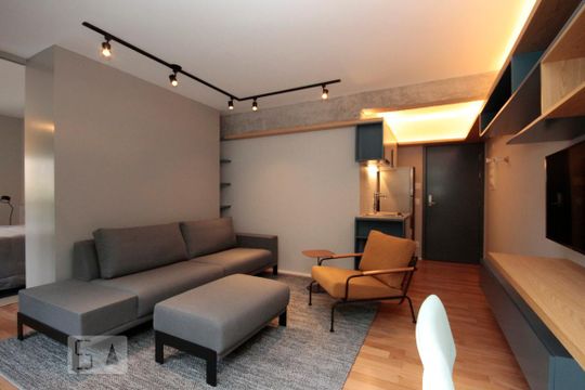 Sala de apartamento à venda com 1 quarto, 49m² em República, São Paulo