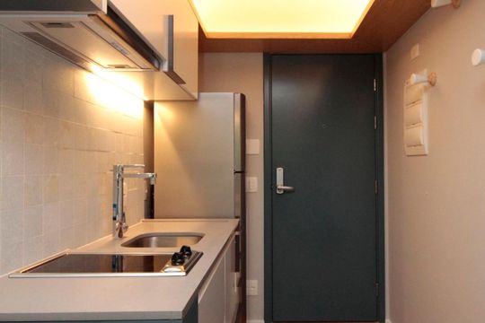 Cozinha de apartamento à venda com 1 quarto, 49m² em República, São Paulo
