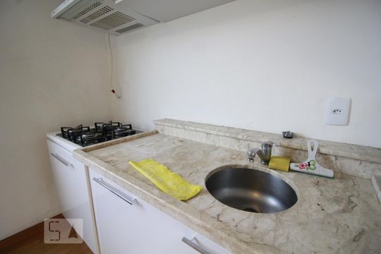 Detalhe da cozinha de apartamento para alugar com 1 quarto, 40m² em Vila Tramontano, São Paulo