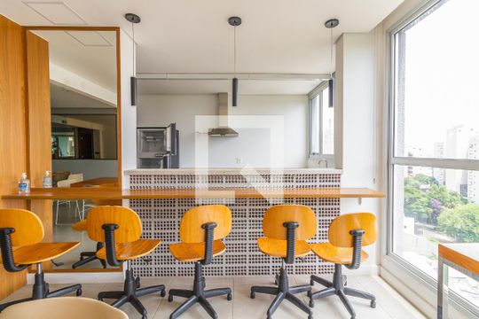 Área comum - Espaço Gourmet de kitnet/studio para alugar com 1 quarto, 36m² em Sumarezinho, São Paulo