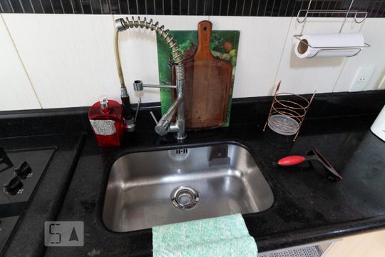 Cozinha - Torneira de apartamento à venda com 3 quartos, 100m² em Vila Gilda, Santo André