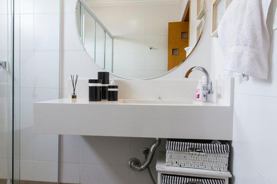 Banheiro Social de apartamento para alugar com 2 quartos, 92m² em Vila Gomes Cardim, São Paulo
