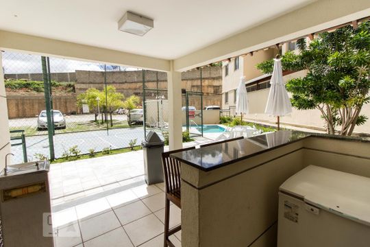 Área Churrasco de apartamento à venda com 2 quartos, 49m² em Santa Branca, Belo Horizonte
