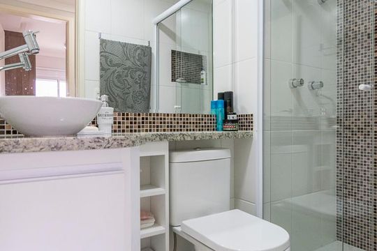 Banheiro de apartamento para alugar com 2 quartos, 79m² em Campestre, Santo André