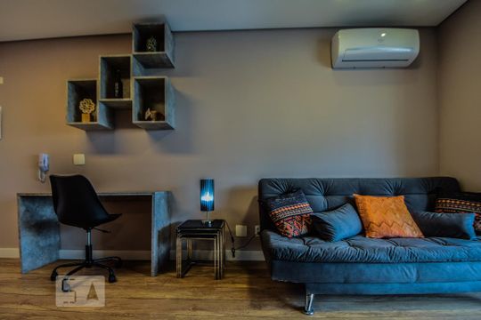 Sala de apartamento para alugar com 1 quarto, 41m² em Cidade Monções, São Paulo