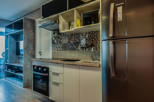 Cozinha de apartamento para alugar com 1 quarto, 41m² em Cidade Monções, São Paulo