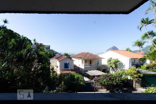 vista da varanda da Suite no segundo pavimento de casa à venda com 4 quartos, 312m² em Jardim Botânico, Rio de Janeiro