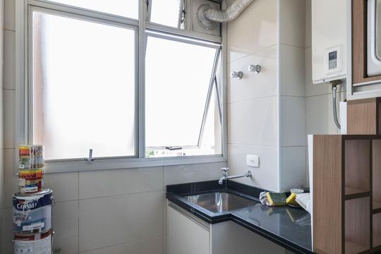 Área de serviço de apartamento à venda com 2 quartos, 86m² em Vila Gumercindo, São Paulo