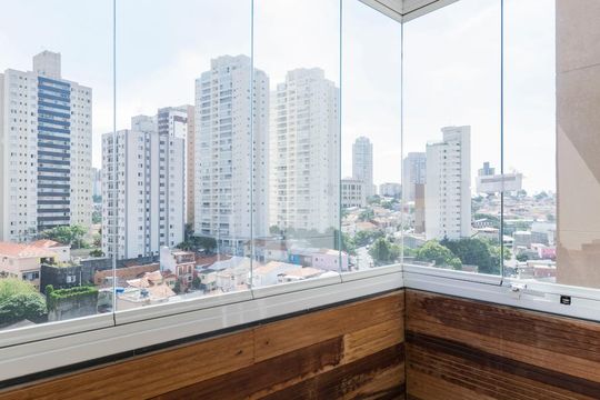 Varanda de apartamento à venda com 2 quartos, 86m² em Vila Gumercindo, São Paulo