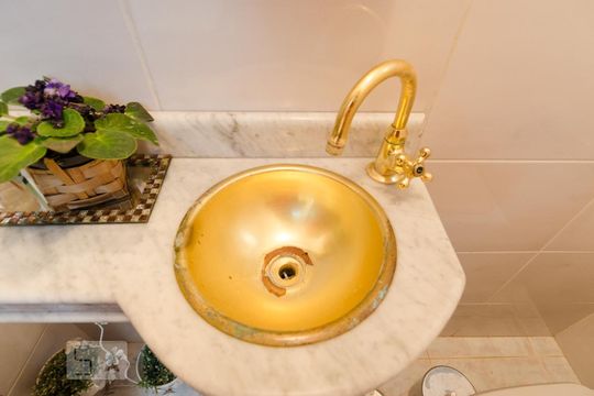 Lavabo de apartamento à venda com 4 quartos, 140m² em Centro, Santo André