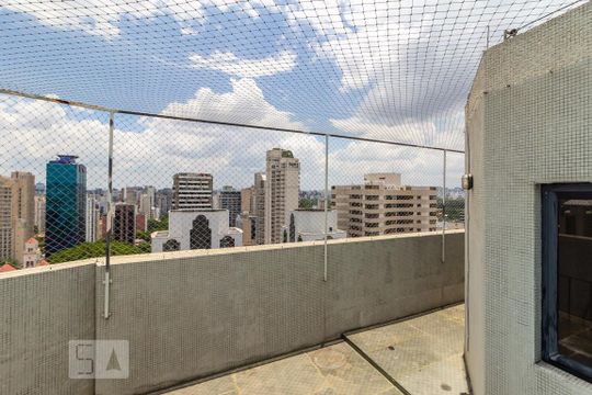 Vista da cobertura de apartamento para alugar com 1 quarto, 78m² em Moema, São Paulo