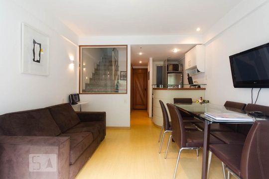 Sala de apartamento à venda com 2 quartos, 95m² em Lagoa, Rio de Janeiro