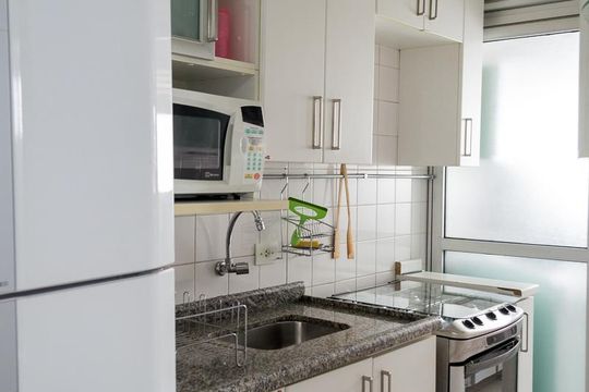 Cozinha de apartamento à venda com 2 quartos, 55m² em Liberdade, São Paulo