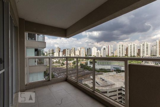 Sala (varanda) de apartamento para alugar com 1 quarto, 49m² em Vila Andrade, São Paulo