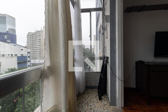 Varanda da Sala de apartamento à venda com 1 quarto, 60m² em Liberdade, São Paulo