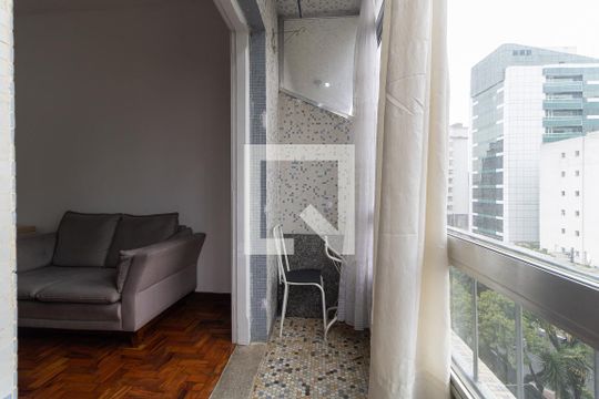 Varanda da Sala de apartamento à venda com 1 quarto, 60m² em Liberdade, São Paulo