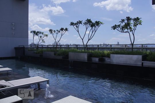 Piscina de kitnet/studio para alugar com 1 quarto, 28m² em Santa Efigênia, São Paulo