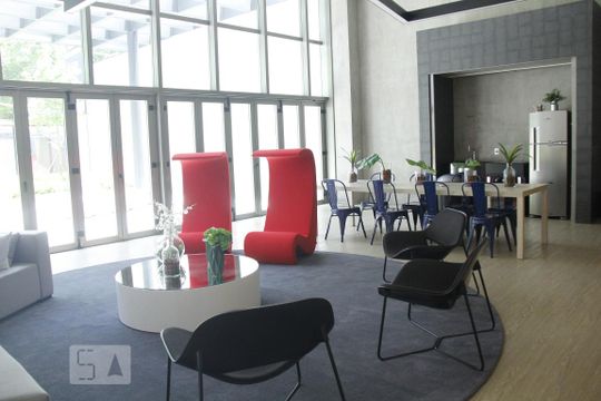 Salão de festas de kitnet/studio para alugar com 1 quarto, 28m² em Santa Efigênia, São Paulo