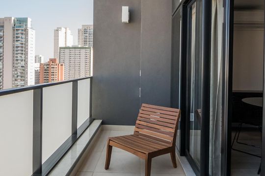 Varanda de apartamento para alugar com 1 quarto, 58m² em Campo Belo, São Paulo