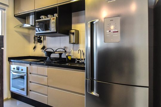 Cozinha de kitnet/studio para alugar com 1 quarto, 55m² em Vila Gertrudes, São Paulo