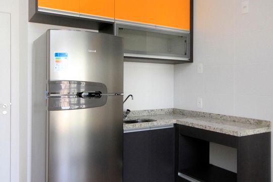 Cozinha de kitnet/studio para alugar com 1 quarto, 36m² em Bela Vista, São Paulo