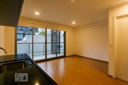 Sala e Cozinha de kitnet/studio para alugar com 1 quarto, 31m² em Pinheiros, São Paulo