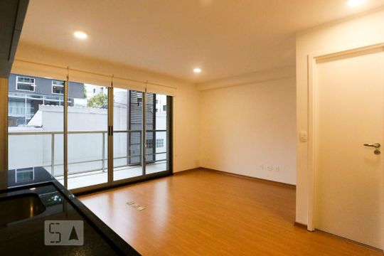 Sala e Cozinha de kitnet/studio para alugar com 1 quarto, 31m² em Pinheiros, São Paulo