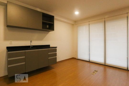Sala e Cozinha de kitnet/studio para alugar com 1 quarto, 31m² em Pinheiros, São Paulo