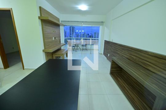 Sala/Cozinha de apartamento à venda com 2 quartos, 70m² em Setor Pedro Ludovico, Goiânia