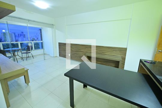 Sala/Cozinha de apartamento à venda com 2 quartos, 70m² em Setor Pedro Ludovico, Goiânia