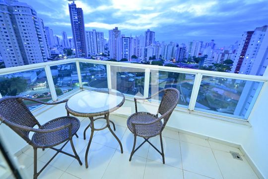 Varanda da Sala de apartamento para alugar com 2 quartos, 70m² em Setor Pedro Ludovico, Goiânia